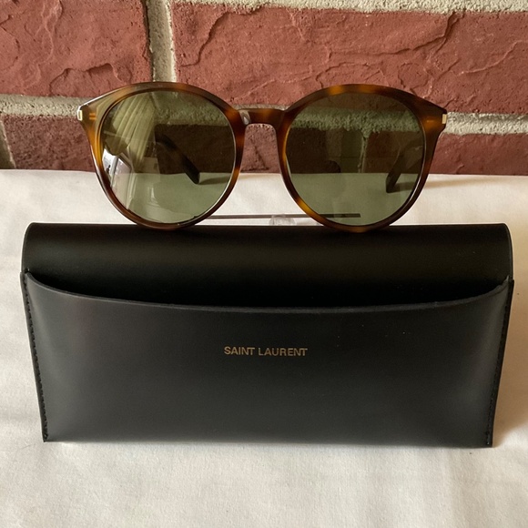 Saint Laurent Classic 6 Brown Black Frame Black Lenses Sunglasses Made in Italy - Picture 10 of 10